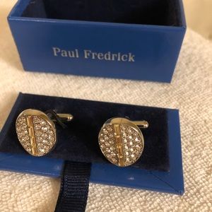 Paul Fredrick Swarovski crystal cuff links